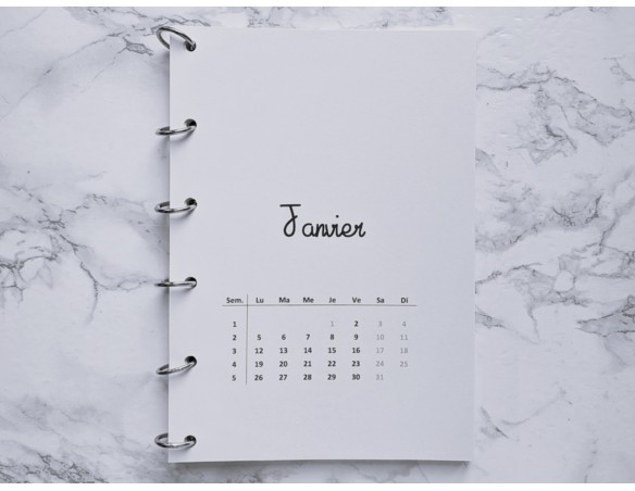 Agenda mensuel - A5