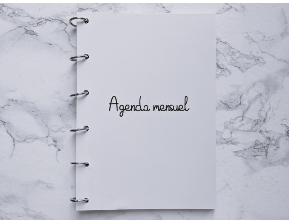 Agenda mensuel non daté 26 pages - A6