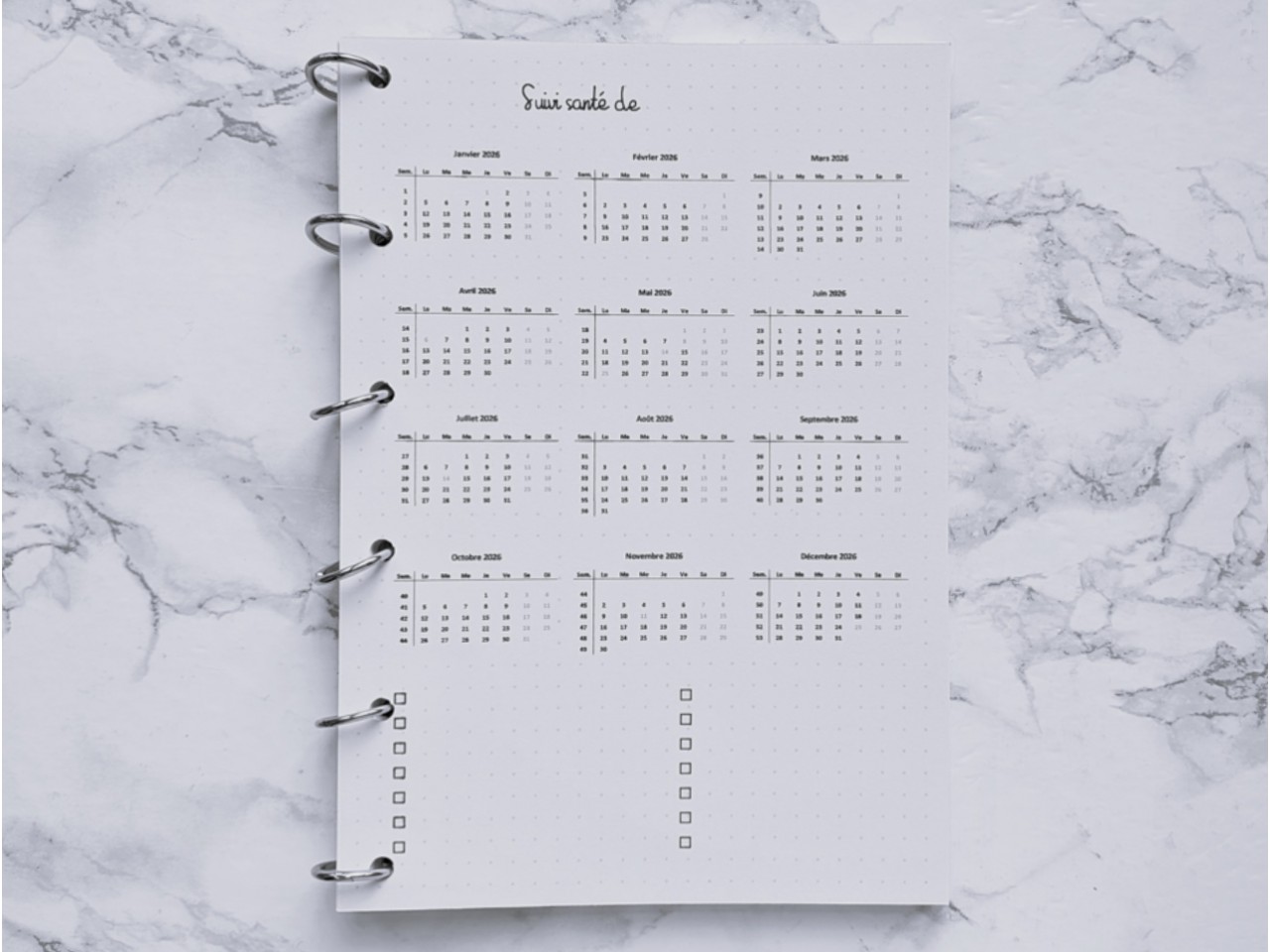 Suivi santé de - Bujo