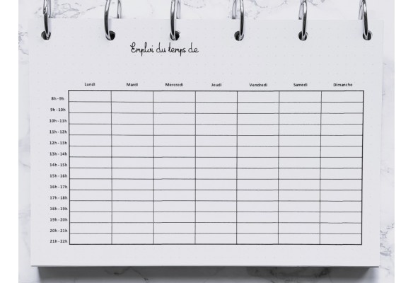 Emploi du temps de - Bujo