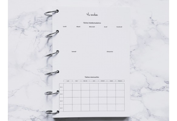 Ma routine hebdomadaire et mensuelle - Bujo