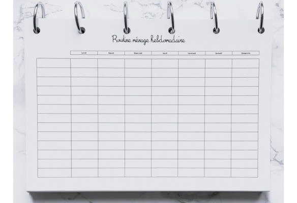 Routine ménage complète - Bujo