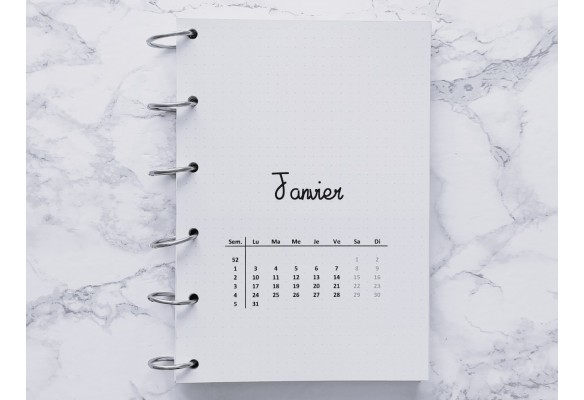 Agenda mensuel vertical - Bullet journal