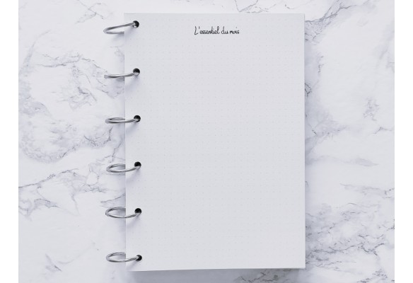 Agenda Vertical & bilan mensuel - Bujo