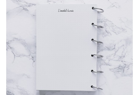 Agenda Vertical & bilan mensuel - Bujo