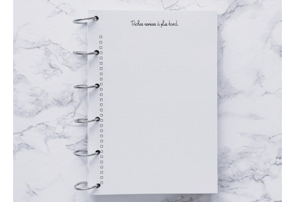 Tâches remises à plus tard - Bujo