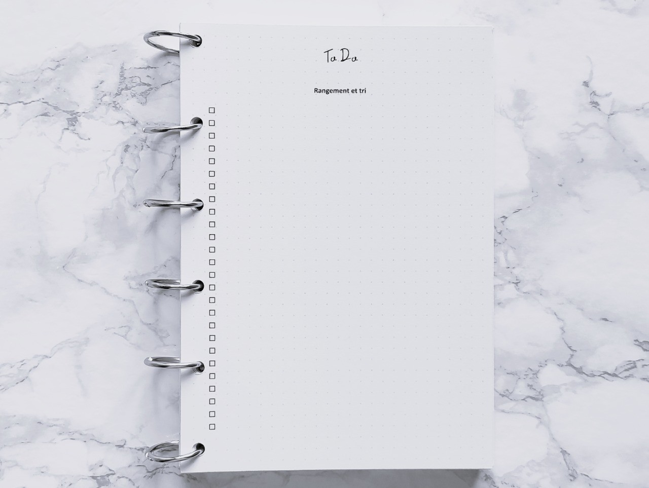 To Do Rangement et tri - Bujo