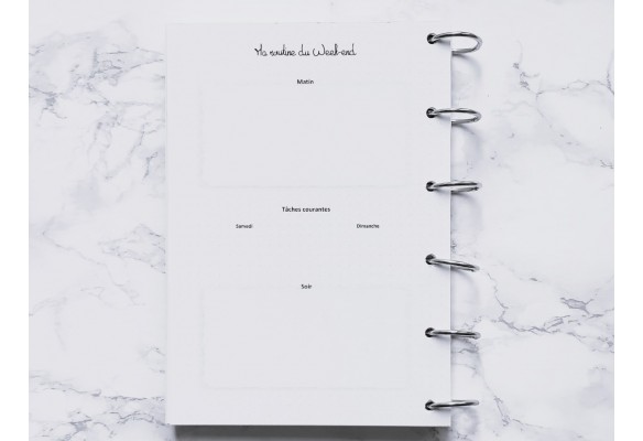 Ma routine de la semaine - Bujo