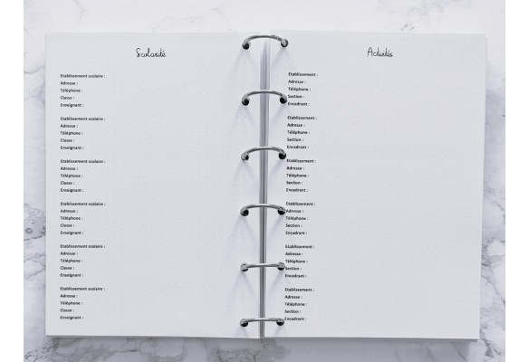 Fiche personnelle - Bujo