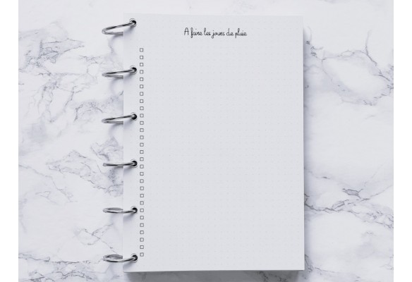 A faire les jours de pluie - Bujo