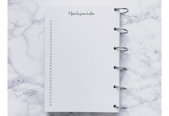 A faire les jours de pluie - Bujo