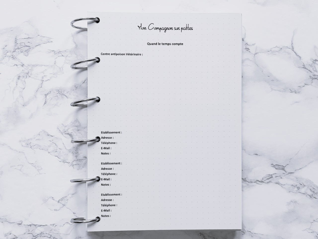 Mon Compagnon sur pattes (Répertoire) - Bujo