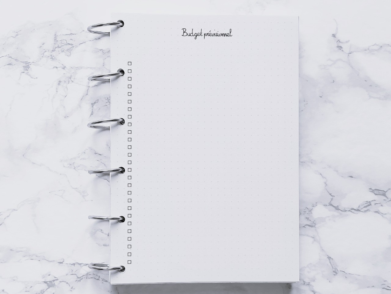 Budget prévisionnel et réel - Bujo