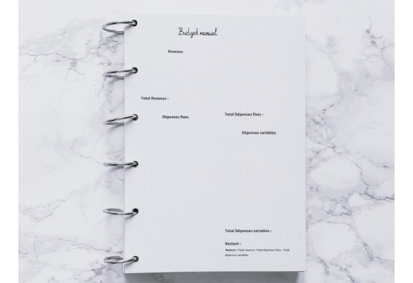 Budget mensuel - Bujo
