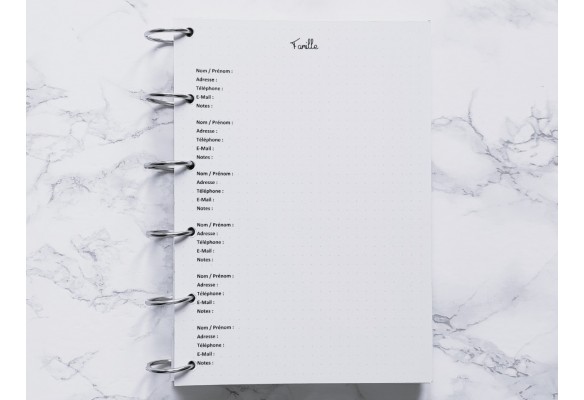 Famille (Répertoire) - Bujo