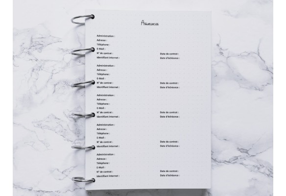 Assurances (Répertoire) - Bujo