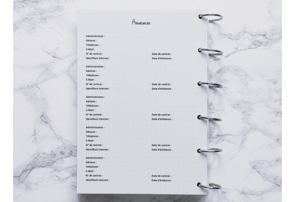 Assurances (Répertoire) - Bujo