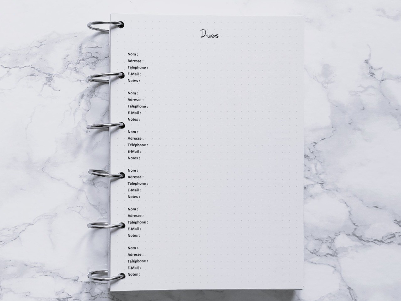 Divers (Répertoire) - Bujo