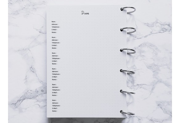 Divers (Répertoire) - Bujo