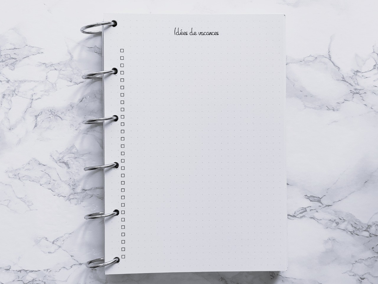 Idées de vacances - Bujo