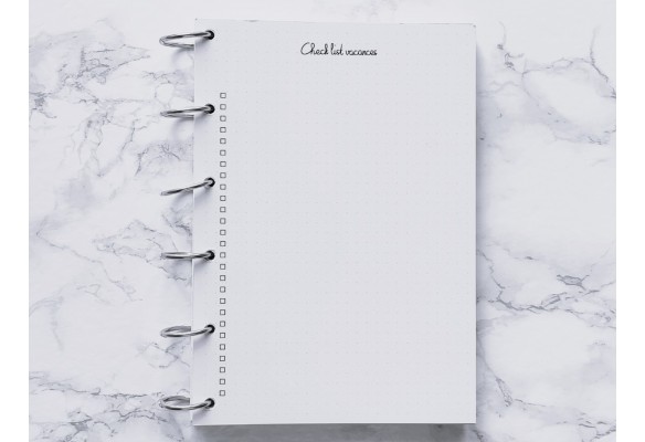 Check list vacances - Bujo