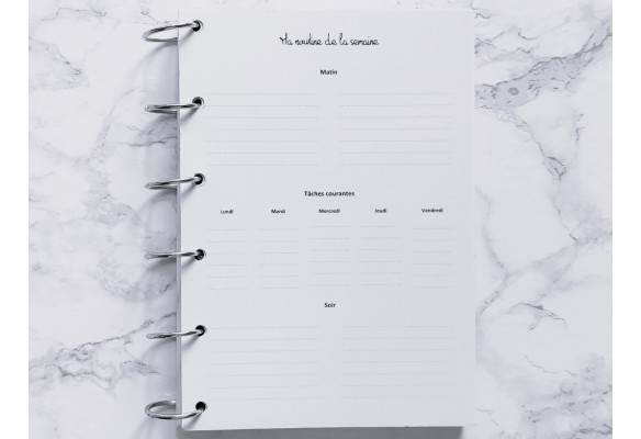 Ma routine de la semaine - A4