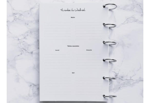 Ma routine de la semaine - A4