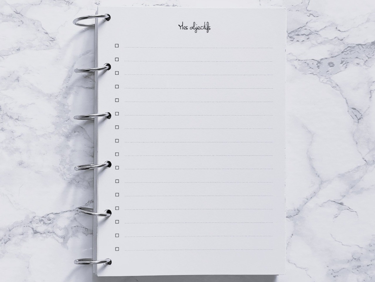 Mes objectifs & bonnes résolutions - A5