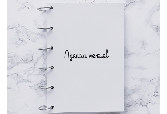 Agenda mensuel non daté 26 pages - A4
