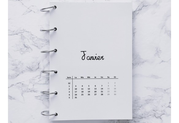 Agenda & bilan mensuel - A5