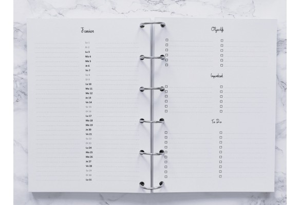 Agenda mensuel - A6