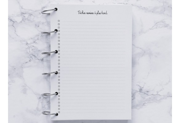 Tâches remises à plus tard - A6