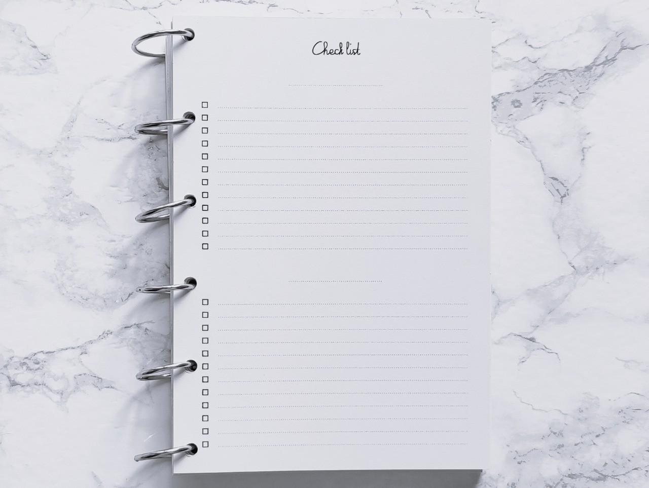 Check list demi-page - A4