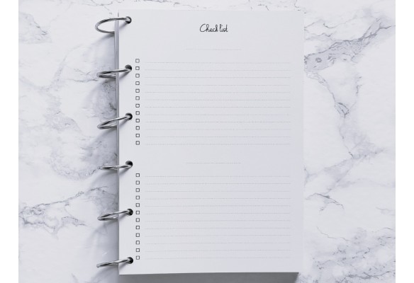 Check list demi-page - A5