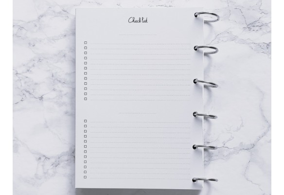 Check list demi-page - A5