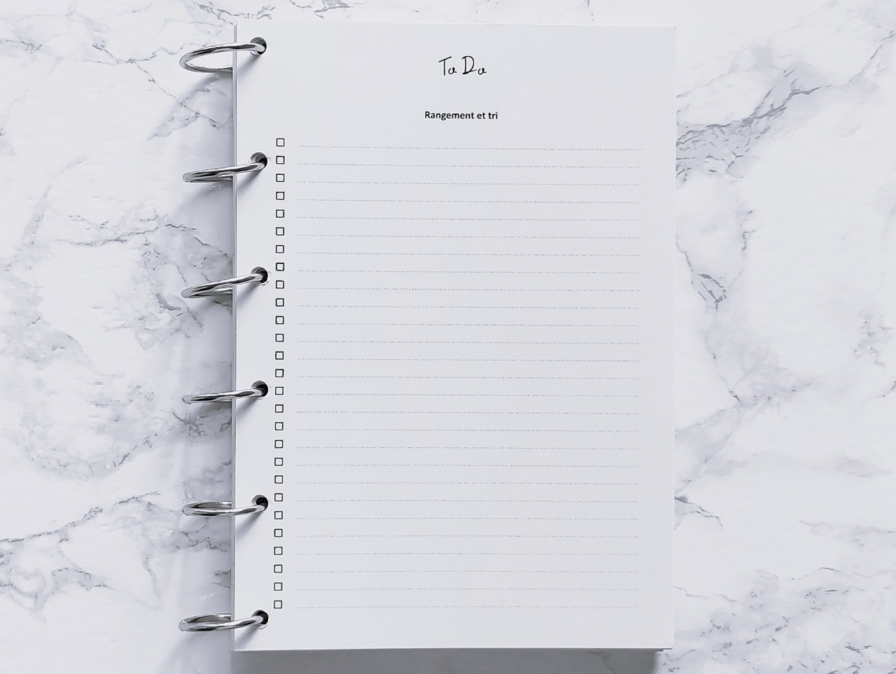 To Do Rangement et tri - A4
