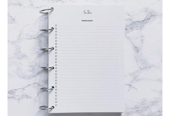 To Do Hebdomadaire - A4
