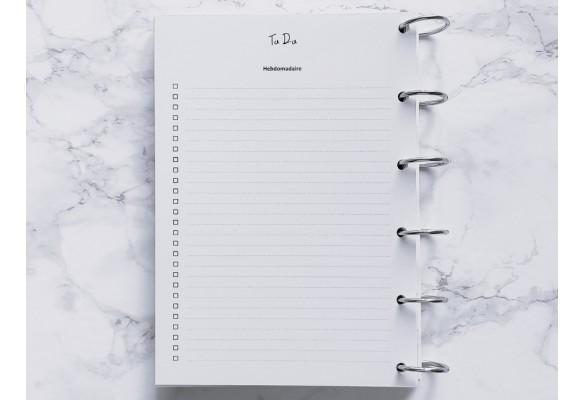 To Do Hebdomadaire - A4