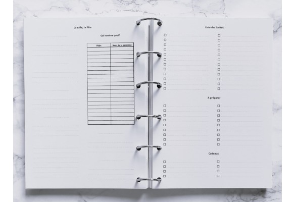 Organisation d'un événement - A5