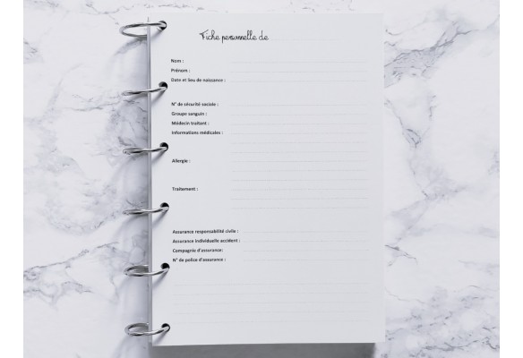 Fiche personnelle de - A6