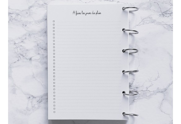 A faire les jours de pluie - A6