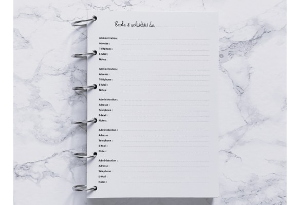 Ecole & activité(s) de (Répertoire) - A6