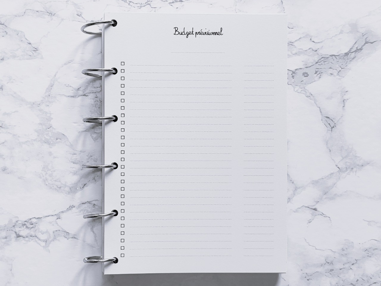 Budget prévisionnel - A4