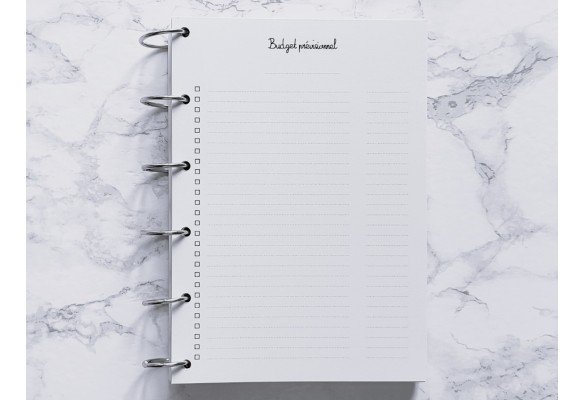 Budget prévisionnel - A4