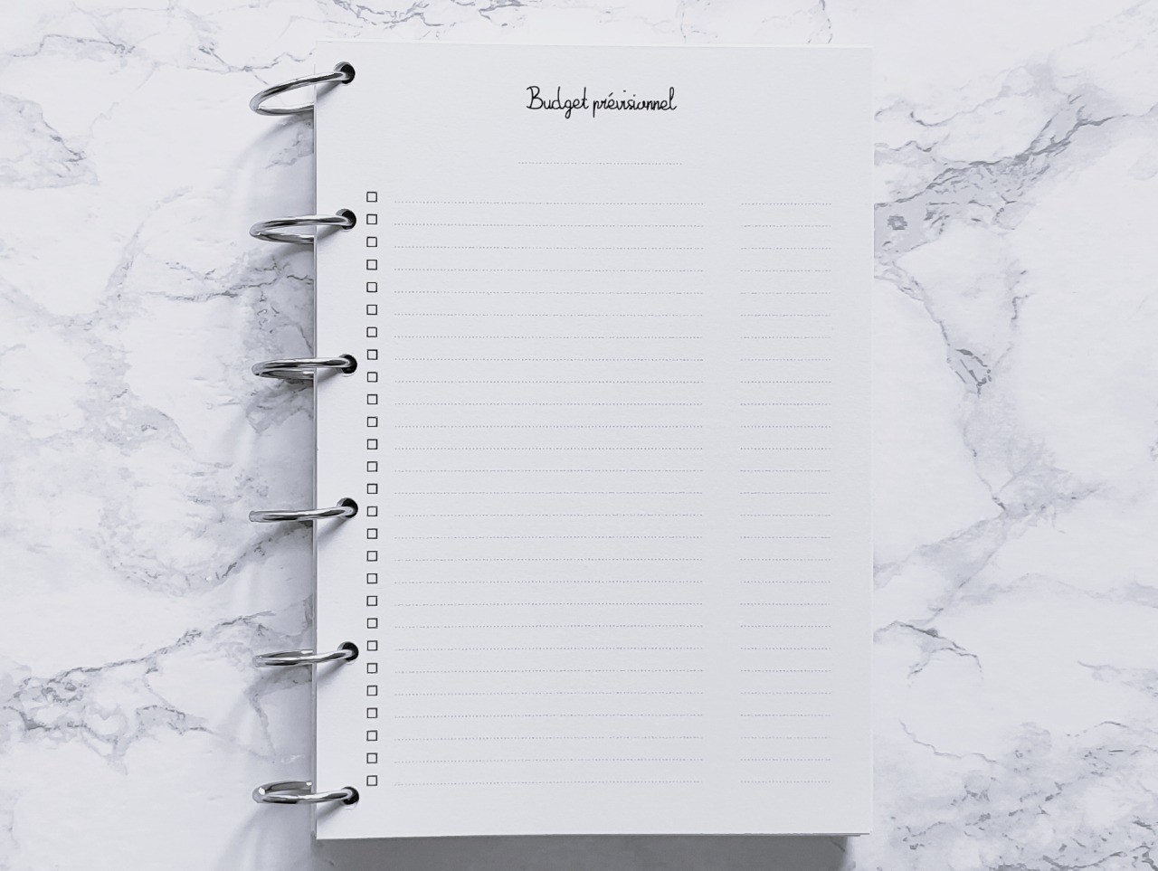 Budget prévisionnel & réel - A4