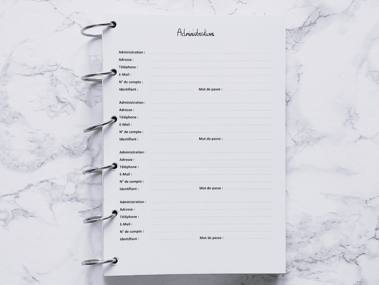 Administrations (Répertoire) - A5