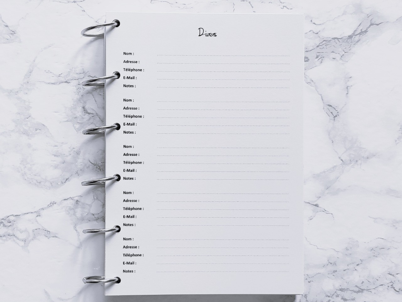 Divers (Répertoire) - A6