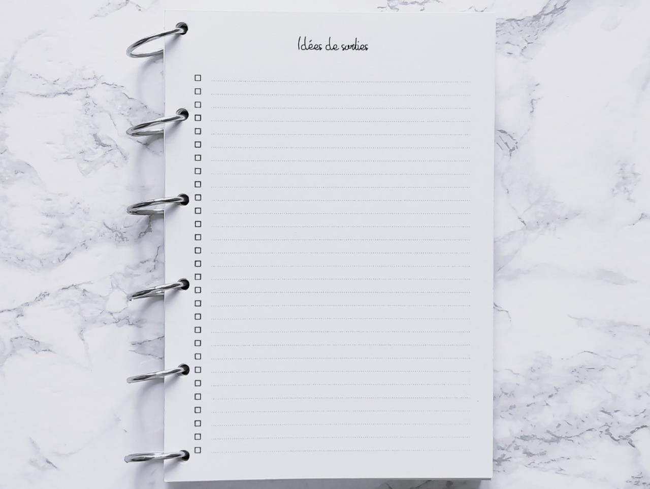 Idées de sorties - A5