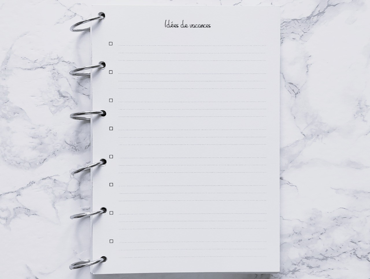 Idées de vacances - A4