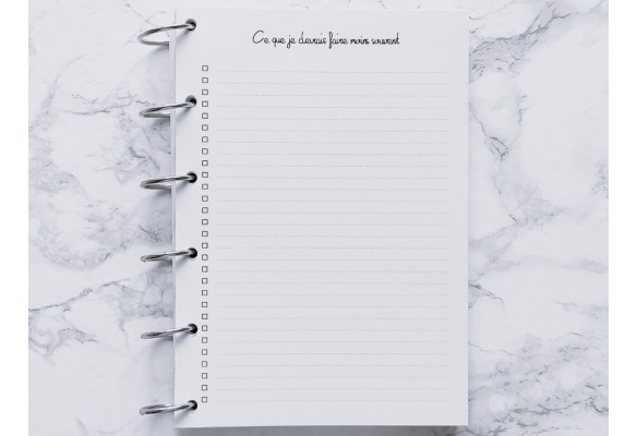 Ce que je devrais faire moins souvent et Ce que je devrais faire plus souvent - A4